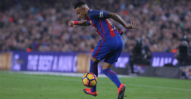 Neymar dejó a todo el Camp Nou boca abierta con su control de rabona